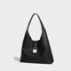 thumbnail image 3 of Bolso de mano grande con candado oscuro, de gran capacidad, estilo hobo, estilo neutro, de diseñador, de lujo, informal, para primavera de 2024, 3 of 5