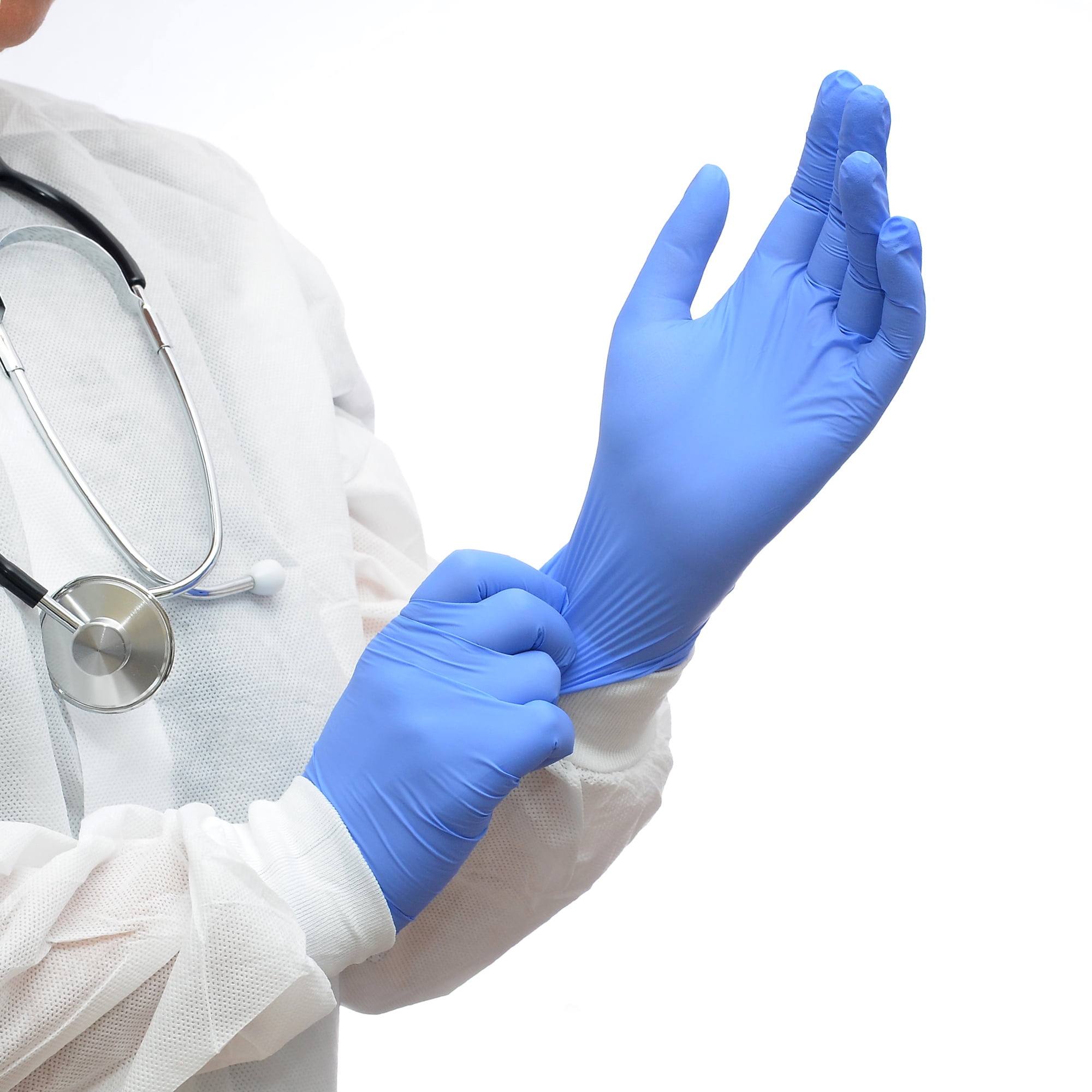 Dealmed Disposable Nitrile Exam Gloves for Hospitals, Law Enforcement, First Aid, Large (2000/Case)