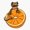 1pcs, variant on Orange Sliced Fruit Decor Art Retro Style Vinyl Sticker