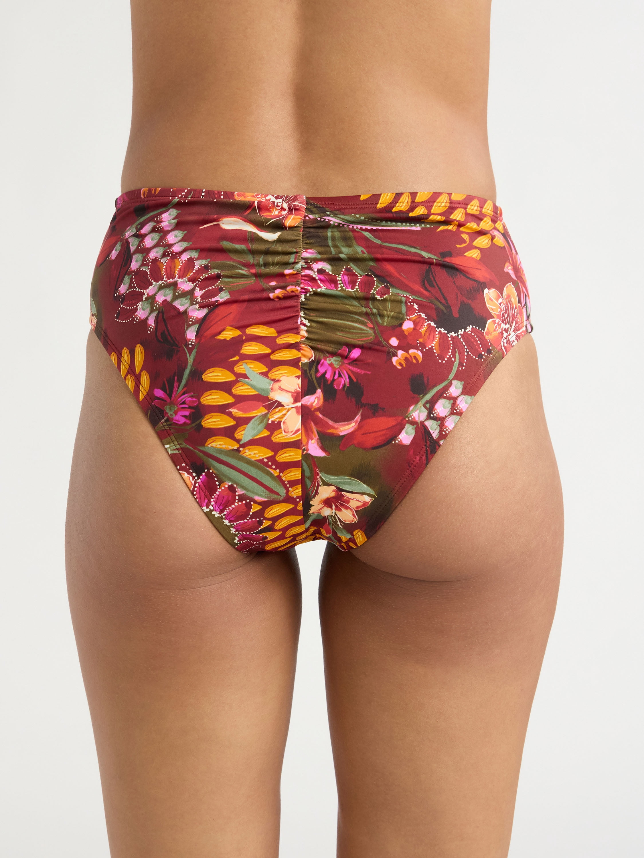 Sofia by Sofia Vergara Women's Cheeky Back Shirred Midster Swim Bottoms, Sizes XS-XL