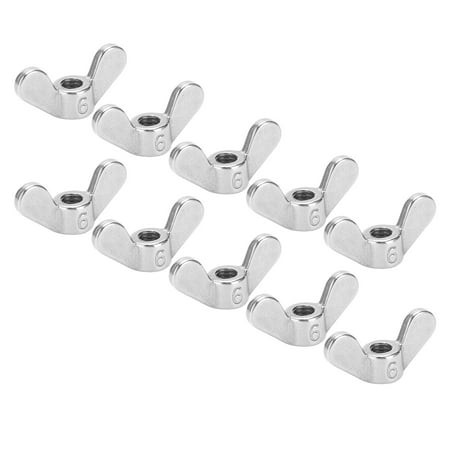 

Wing Nuts Robust And Reliable Fine Production Nuts 10Pcs For Factory
