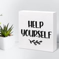 thumbnail image 6 of Zomyto 7x7 Inch Help Yourself Wooden Box Sign Desk Decor Wedding Party Baby Shower Wooden Box Plaque Sign Desk Decor, 6 of 7