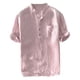thumbnail image 1 of Camisas Para Hombre Manga Larga Negra Button Stmagen Pocket Short Men's Cotton Men's Button Men's Short Men's Button Men's Block's Short Men's Cotton Men's Blose (Red, L), 1 of 7