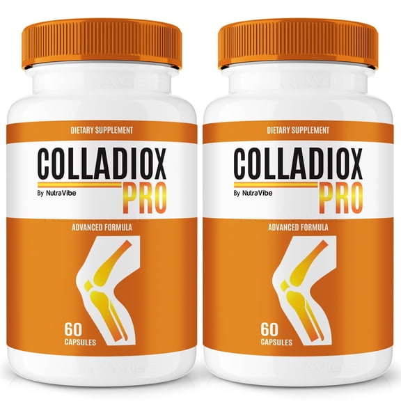 (2 Pack) Colladiox Pro Capsules - Official Formula For Healthy Bones & Joints, All Natural Supplement To Support Flexibility and Mobility, Premium Pills, Official ColladioxPro Reviews (120 Capsules)