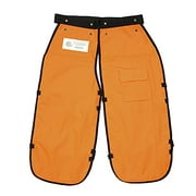 FORESTER Chainsaw Apron Chaps with Pocket, Orange 37 Length with Adjustable Belt