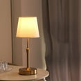thumbnail image 4 of Portable Cordless Table Lamp Usb Rechargeable Fabric Shade Desk Lamp Decor Light (Gold), 4 of 10