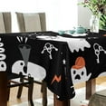 thumbnail image 3 of 60"x60" Halloween Ghost Tablecloth, Waterproof Washable Polyester Square Table Cover, Durable Tablecloth for Kitchen Dining Table Party Decor, 3 of 7