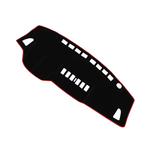 Unique Bargains Dash Cover Interior Non-Slip for Nissan Versa Tiida C11 2007-2011 Polyester Black Red