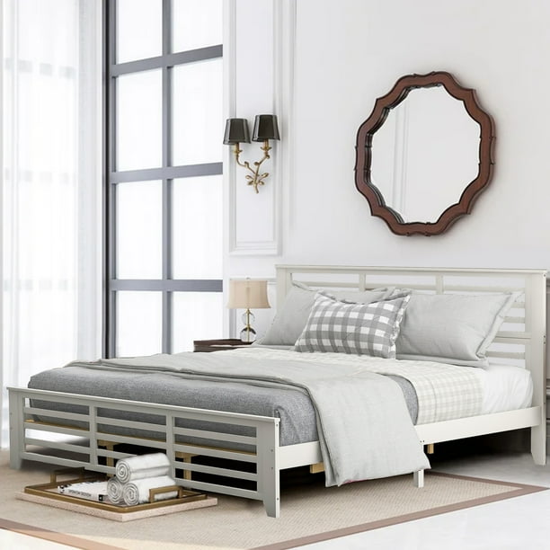 King Bed Frames with Headboard and Footboard, Sesslife King Size