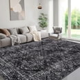 thumbnail image 2 of Gaderth 5x7 Living Room Rug, Non Slip Washable Area Rug for Bedroom, Modern Geometric Distressed Diamond Farmhouse Carpet, Low Pile Soft Stain Resistant Floor Rug for Office Nursery, 2 of 9