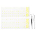 thumbnail image 1 of Unique Bargains Clavier Russe Autocollant Remplacement Clavier Couvercle Fond Clair avec Lettrage Jaune avec Pince à Épiler 2 Pack, 1 of 5