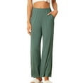 thumbnail image 1 of Pantalones de pijama de algodón para mujer INSPIRE CHIC con cintura elástica, sueltos, pantalones de lounge con bolsillos, pantalones de sudor M Verde, 1 of 6