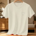 thumbnail image 6 of LJEFF Girls Cute Print Rhinestone T-Shirt, Short Sleeved Cotton Crew Neck Comfort Summer Casual Tee Beige Size 8 Yres, 6 of 7
