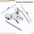 thumbnail image 4 of Double Tom Holder Stand, Solid Drum Set Mount Bracket, Aluminum Alloy Drum Rack Clamp, Rust-Resistant, Electroplated Surface, Ideal Replacement Part for Double Tom Drum Set, 4 of 5