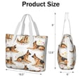 thumbnail image 3 of Tote Bag for Women - German Shepherd Dogs with Flowers Shoulder Bag - Large Utility Work Duffle Bag with Zipper Handbag for Travel, Work, Sprots, 3 of 5