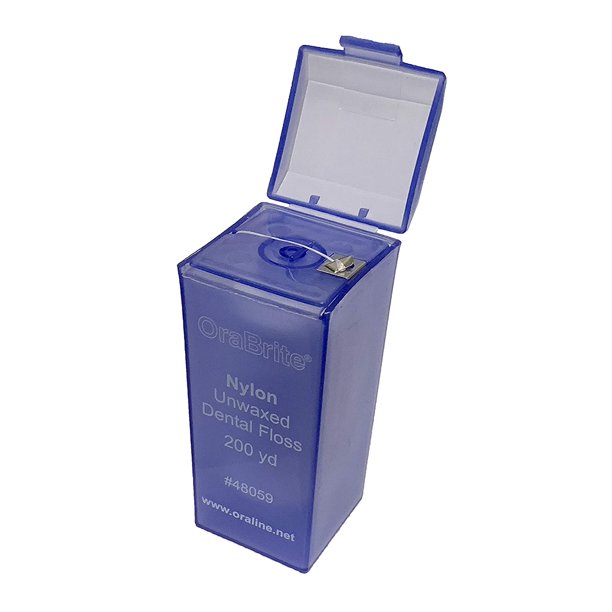 Dental Nylon Unwaxed Dental Floss 200 Yard Single Dispenser Pack