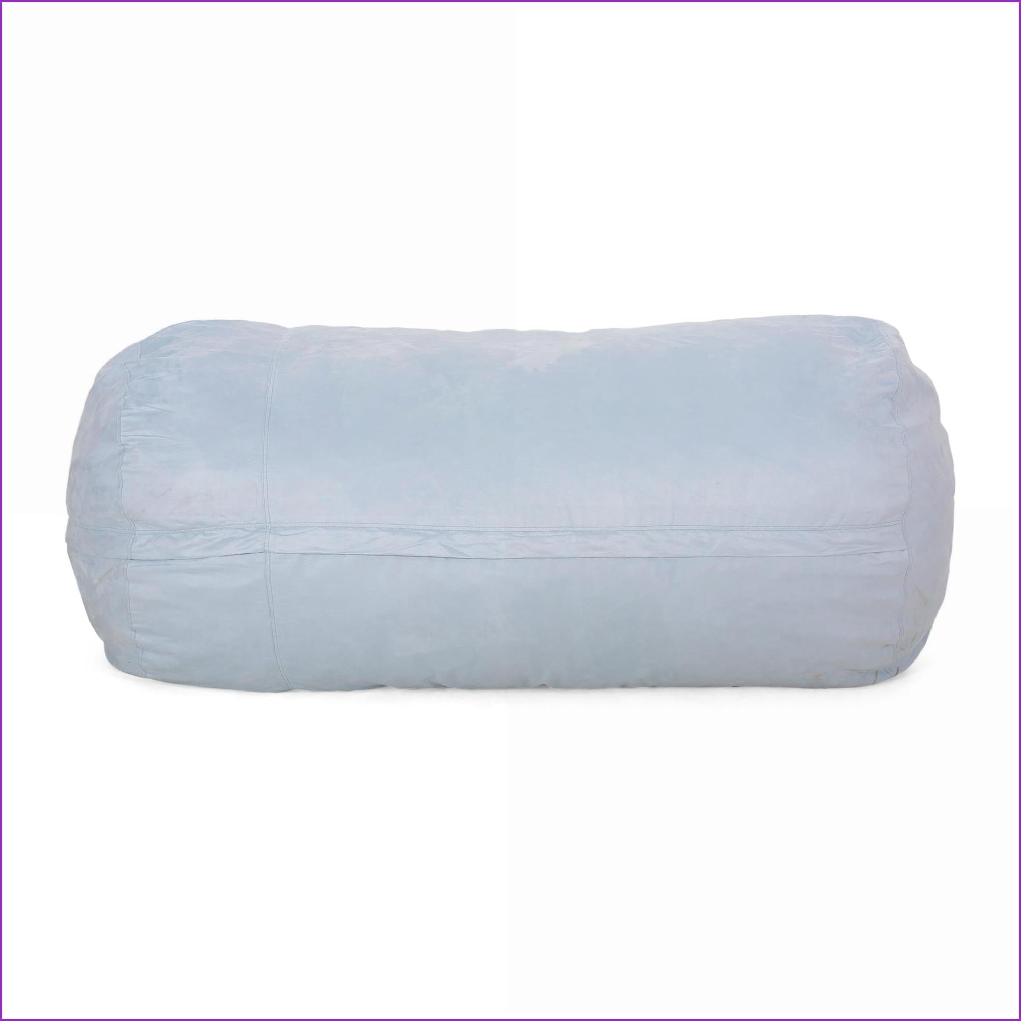 8 Foot Cylindrical Bean Bag Chair – Soft Microfiber Lazy Sofa for Adults | Seafoam | Microfiber