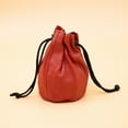 thumbnail image 2 of Leather Drawstring Pouch, 2 of 5