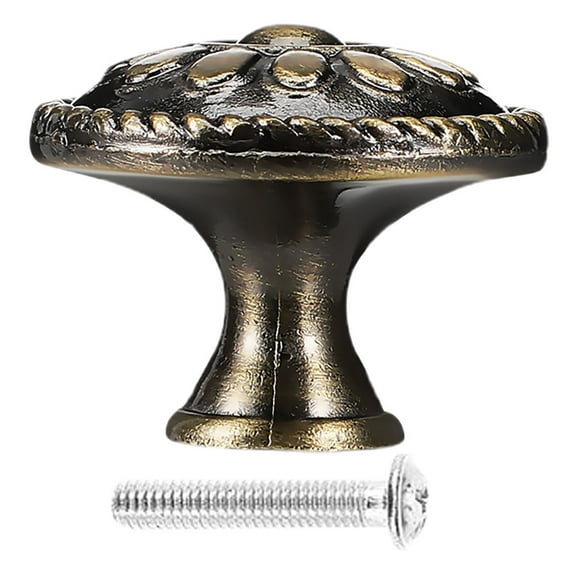 1 Set Antique Cabinet Knobs Round Dresser Knobs Kitchen Drawer Knobs Single Door Knobs Dresser Drawer Pulls Handles with Screw