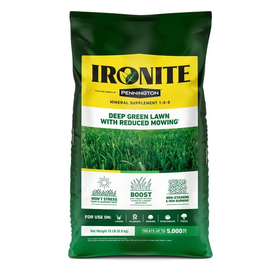 Ironite Mineral Supplement by Pennington, 1-0-0 Fertilizer, 15 lb.