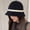 black, variant on The New Net Red Hat Female Plush Basin Hat Simple Face Facial Fisherman Hat Keeps Warm Water Bucket Cap