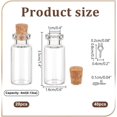thumbnail image 2 of 20 botellas de vidrio de corcho de 4 ml para regalo, pequeñas botellas vacías para deseos, frascos transparentes con 20 tornillos de ojo para decoración de bodas, fiestas de Navidad, bricolaje, 35 x, 2 of 8