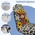 thumbnail image 4 of FOR U DESIGNS Highland Cow Spot Sunflower Print Car Seat Protector Towel Universal Fit for Front Seats, Multi-Purpose Running Towel for Outdoor Sport, Yoga, and Summer Travel, 4 of 7