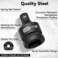 thumbnail image 3 of 9PCS Impact Socket Adapter and Reducer Set,1/4in,3/8in,1/2in,3/4in Drive Socket Adapter Set for Impact Driver Conversion, 3 of 5