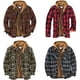 thumbnail image 4 of Camisas acolchadas a cuadros para hombre, chaqueta de leñador con capucha, franela acolchada con capucha, forro grueso, abrigos cálidos de manga larga, 4 of 5
