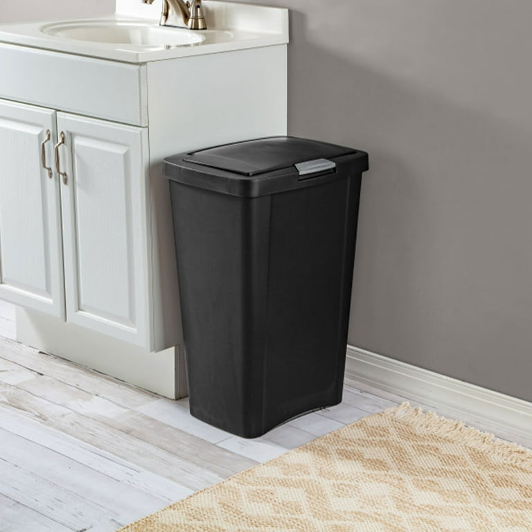Sterilite 13 Gallon TouchTop Wastebasket with Titanium Latch