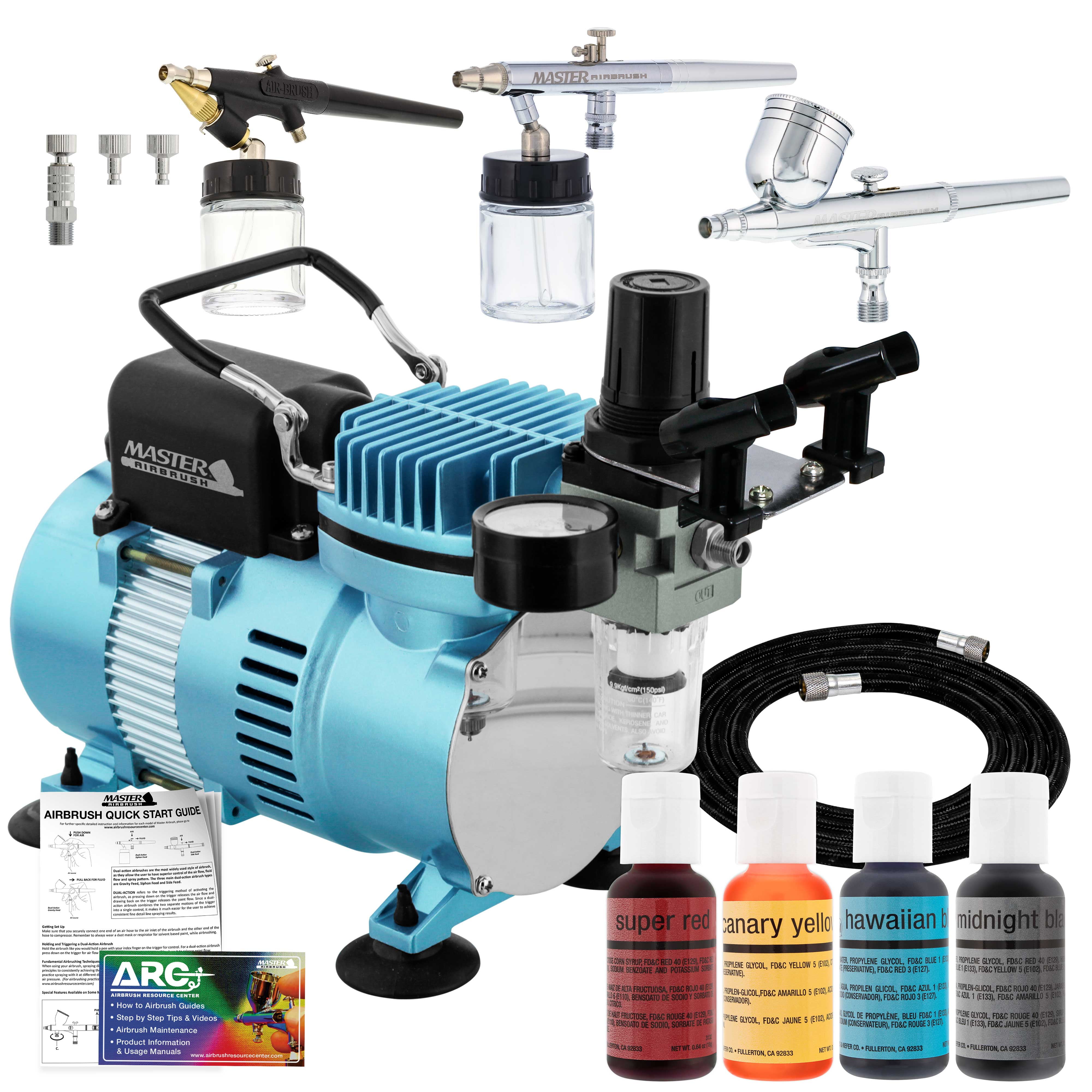 3 AIRBRUSH CAKE DECORATING SYSTEM KIT Air Pressor