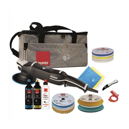 RUPES LHR21V Complete Kit for BigFoot Mark V Random Orbital Polisher with Additional Accessories Included and Bag