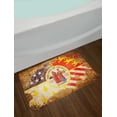 thumbnail image 2 of Detroit Bath Mat, Antique Detroit Flag with Floral Swirls Grungy Look Vintage Style Old American, Non-Slip Plush Mat Bathroom Kitchen Laundry Room Decor, 29.5 X 17.5 Inches, Multicolor, Ambesonne, 2 of 2