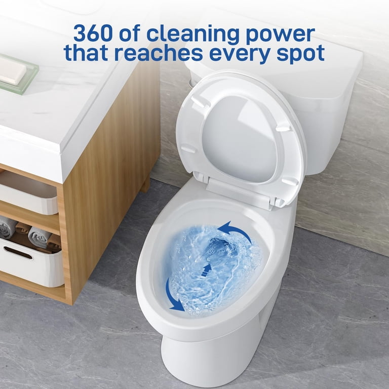 Modern Two-Piece Toilet – 17.5" ADA Height, 1.28 GPF Water-Saving Flush, Siphon Flush System, Ceramic Build