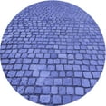 thumbnail image 1 of Ahgly Tapis Rond Lavable en Machine Intérieur Transitionnel Bleu Ciel, 6 Pieds Rond, 1 of 7