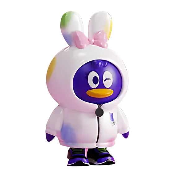 yeacher Charmante Figurine de Lapin Blanc de la Série du Zodiaque Tencent QQ - Déco Maison Élégante en PVC pour Salon, Meuble Télé Ou Armoire à Vin - Cadeau Parfait pour 15+