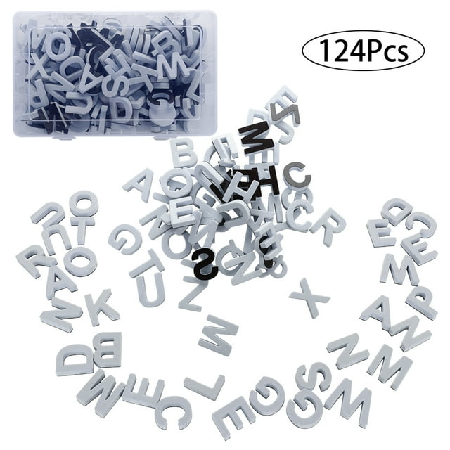 124 Pcs Fridge Magnetic Letters Gift Set Alphabet Magnets with Carry Box;124 Pcs Fridge Magnetic Letters Gift Set Alphabet Magnets with Carry Box