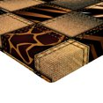 thumbnail image 2 of Ambesonne Savannah Fitted Sheet, Earthy Wildlife Patchwork, Queen Size, Black and Brown, 2 of 3