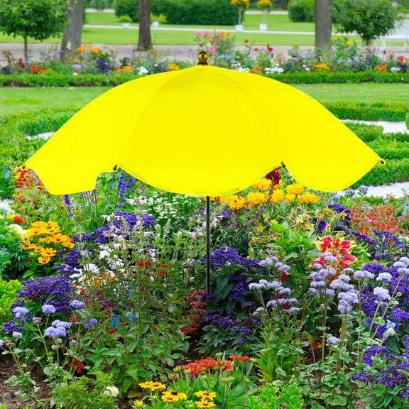 RBCKVXZ Umbrellas for Outdoor Plants, Yellow Garden Umbrella Shade for Potted Plants and Garden Beds, Adjustable Angle Sun Shade, for Flowers, Backyard (50" Tall)