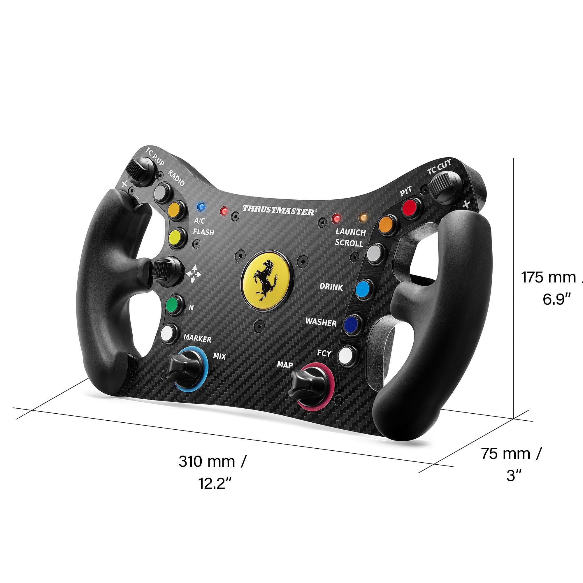 Thrustmaster Ferrari 488 GT3 Wheel Add-On, 1:1 Replica, 11 Buttons - PS5, Xbox X|S, PC