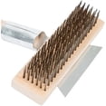 thumbnail image 3 of Truecraftware – 27- inch Heavy Duty Wire Brush with Scraper, Black Metal Wire Brush with Long Wooden Handle, 3 of 5