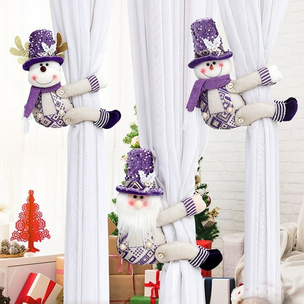 Adornos Navideños para El Hogar, Decoración de Cortinas, Botones para Muñecas, Botones para Abrazar, Decoración de Ventanas, Regalos de Navidad.