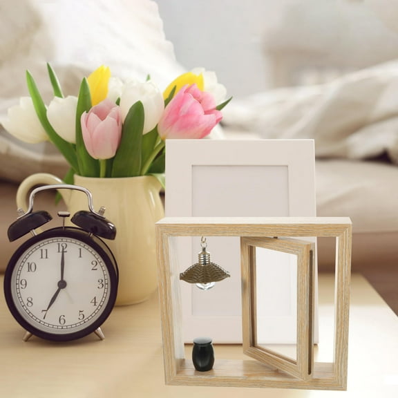 LEORX Memorial Picture Frames Wooden Picture Frame for Ashes Storage Black 1 Set 9*4*2in