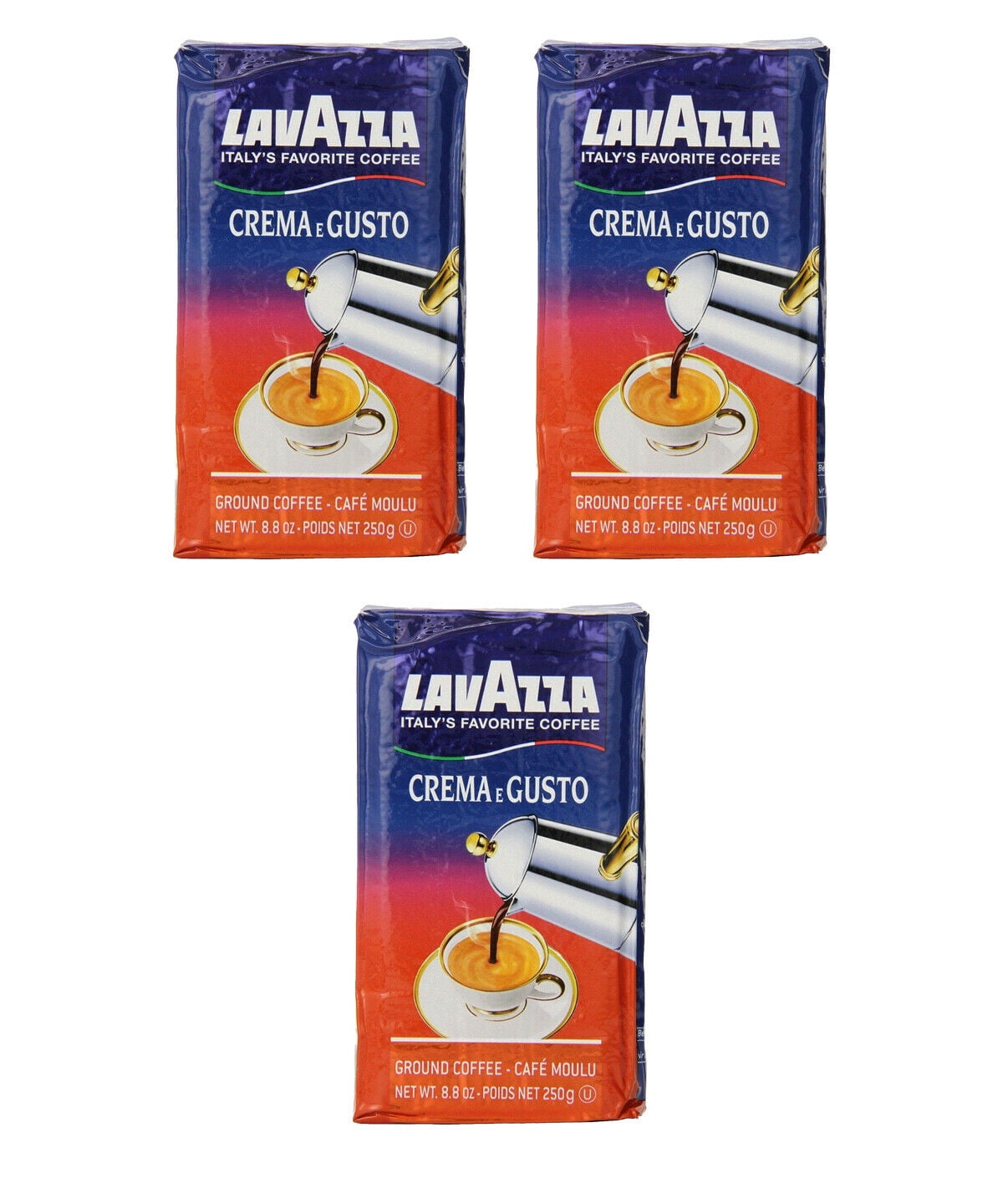 Italy's Favorite Coffee Crema e Gusto, 8.8Ounce Bags, 3 PACK