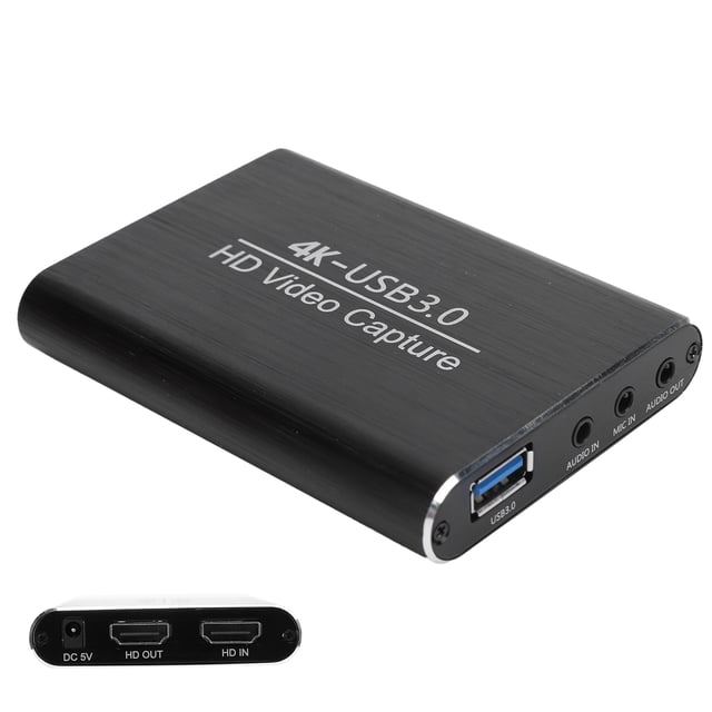 Video Acquisition Card, 1080P Lightweight Convenient Portable Computer Accessories, Record Video Video Live Broadcast for Live Game Conference Recording