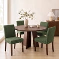 thumbnail image 6 of Upholstered Fabric Dining Chairs Set of 6 with Wood Legs, Modern Parsons Chairs with High Back for Kitchen, Dining Room, or Restaurant, Green, 6 of 11