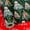 Bow Christmas Tree - Green, variant on HOMERAL Christmas Wrapping Paper(Red Background Gold‑Foiled Christmas Tree),17 in X 32.8 ft