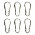 thumbnail image 2 of Outdoor Carbiner 6 Pack - 1100lb/498kg/4.9kn, 3" Heavy Duty Caribiner Clip 304 Stainless Steel Spring Snap Hook, 2 of 4
