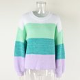 thumbnail image 3 of Suéter Suéter de bloque de color para mujer Ropa de invierno de punto elegante Outwear (Púrpura L) Cgtredaw Púrpura T L para Mujer, 3 of 9