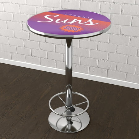 Phoenix Suns NBA Hardwood Classics Chrome Pub Table - Purple, Orange